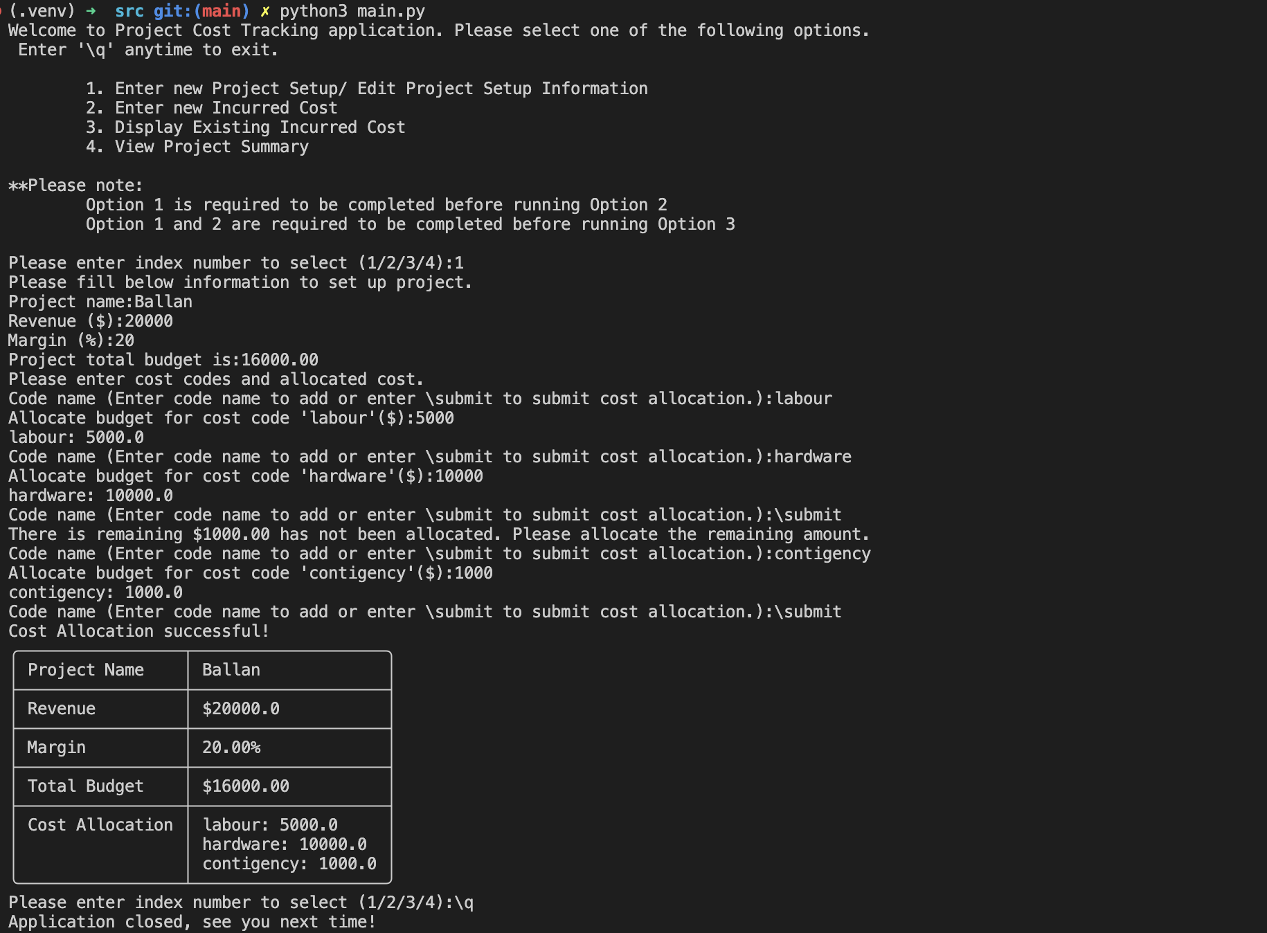 CLI Software Application project image